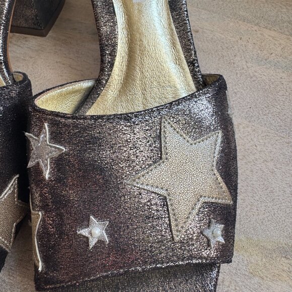 Pearl and Stud block heel sparkly star sandals size EU 39/US Women's 8 - Picture 8 of 8